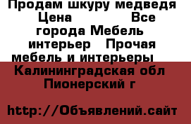 Продам шкуру медведя › Цена ­ 35 000 - Все города Мебель, интерьер » Прочая мебель и интерьеры   . Калининградская обл.,Пионерский г.